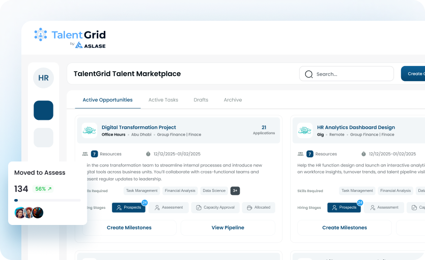 TalentGrid internal marketplace for projects, gigs, and career opportunities